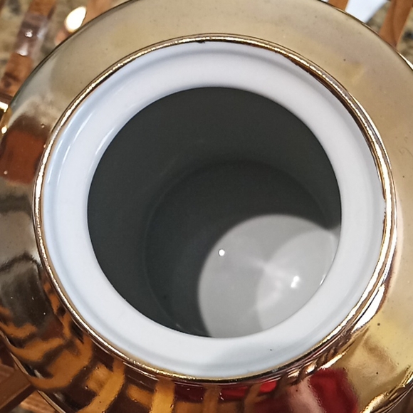 Vintage Chinese Porcelain Gold Colored Double Happiness Dragon & Phoenix Set. - Picture 7 of 16